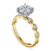2.5CT Center Claudia 14K Gold Engagement Semi-Mount Ring S2086900